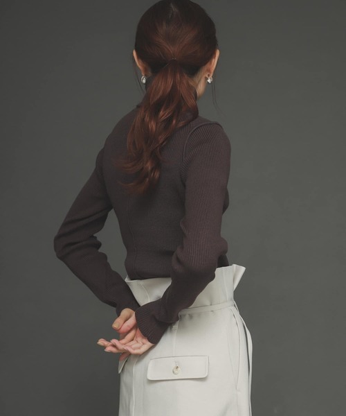 SENSE OF PLACE by URBAN RESEARCH(センスオブプレイスバイアーバンリサーチ)の「ストレッチリブタートルネックセーター(ニット/セーター・レディース・ブラック/ブラウン/ピンク/アイボリー・ONE)」の19枚目の写真