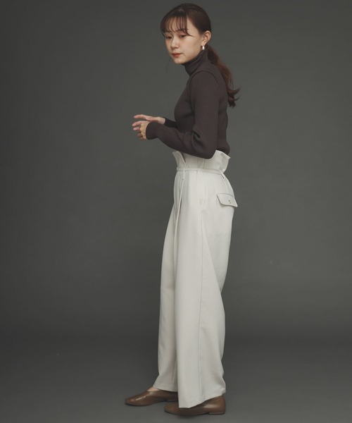 SENSE OF PLACE by URBAN RESEARCH(センスオブプレイスバイアーバンリサーチ)の「ストレッチリブタートルネックセーター(ニット/セーター・レディース・ブラック/ブラウン/ピンク/アイボリー・ONE)」の22枚目の写真