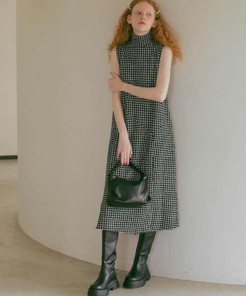 EFOLE（エフォル）の「ギャザーハンドル バッグ（ハンドバッグ・レディース・ブラック/オフホワイト・FREE）」の7枚目の写真