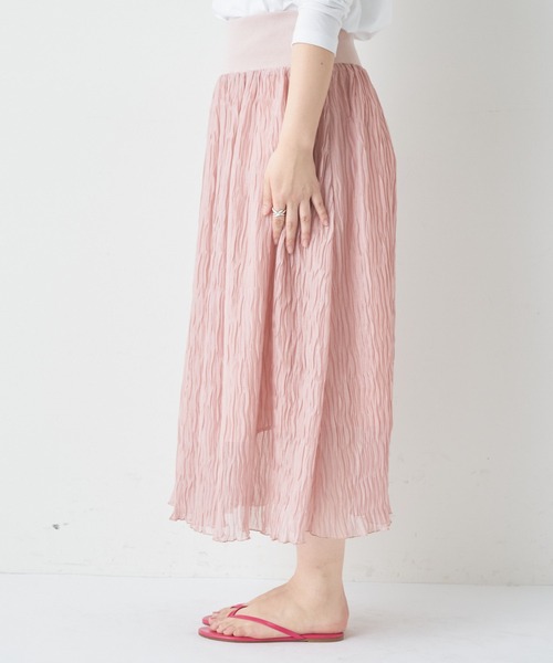 BONbazaar（ボンバザール）の「ランダムプリーツスカート（スカート・レディース・サックスブルー/サーモンピンク・FREE）」の18枚目の写真