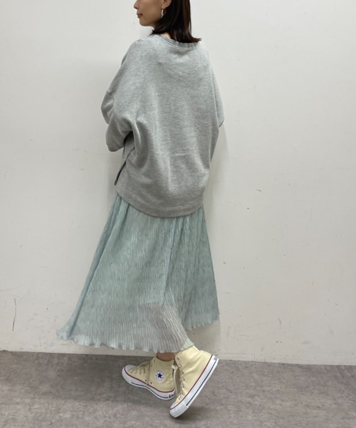 BONbazaar（ボンバザール）の「ランダムプリーツスカート（スカート・レディース・サックスブルー/サーモンピンク・FREE）」の5枚目の写真