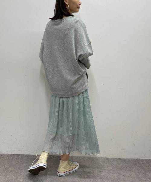 BONbazaar（ボンバザール）の「ランダムプリーツスカート（スカート・レディース・サックスブルー/サーモンピンク・FREE）」の6枚目の写真