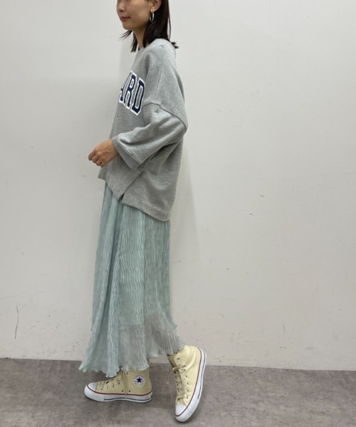 BONbazaar（ボンバザール）の「ランダムプリーツスカート（スカート・レディース・サックスブルー/サーモンピンク・FREE）」の7枚目の写真