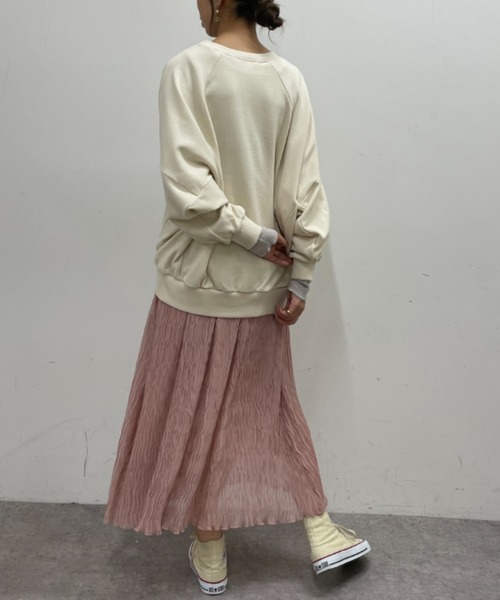 BONbazaar（ボンバザール）の「ランダムプリーツスカート（スカート・レディース・サックスブルー/サーモンピンク・FREE）」の13枚目の写真