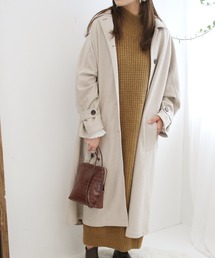 Crisp | ロングバルカラーコート(ステンカラーコート)
