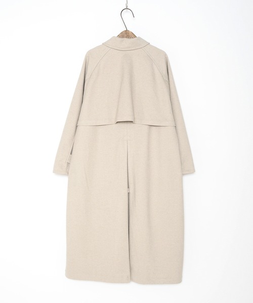 Crisp（クリスプ）の「ロングバルカラーコート（ステンカラーコート・レディース・ダークブラウン/ベージュ・FREE）」の5枚目の写真