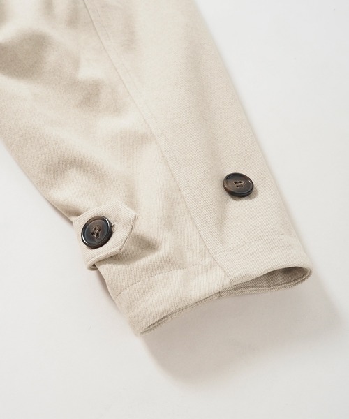 Crisp（クリスプ）の「ロングバルカラーコート（ステンカラーコート・レディース・ダークブラウン/ベージュ・FREE）」の8枚目の写真