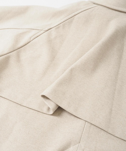 Crisp（クリスプ）の「ロングバルカラーコート（ステンカラーコート・レディース・ダークブラウン/ベージュ・FREE）」の12枚目の写真