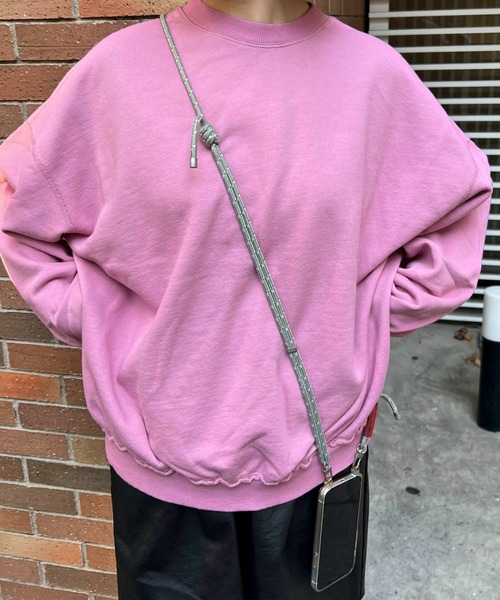 byYOUANCE（バイユアンス）の「アウトリンキングカラースウェット（スウェット・レディース・ブルー/オレンジ/パープル/グリーン/ピンク/グリーン系その他・FREE）」の5枚目の写真