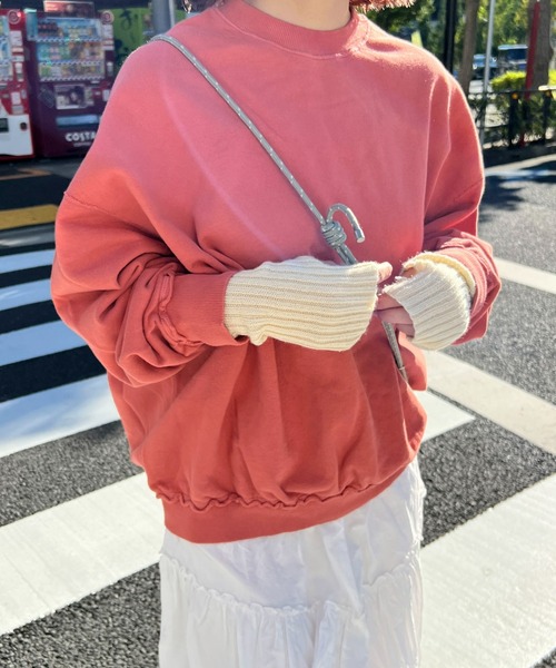 byYOUANCE（バイユアンス）の「アウトリンキングカラースウェット（スウェット・レディース・ブルー/オレンジ/パープル/グリーン/ピンク/グリーン系その他・FREE）」の6枚目の写真