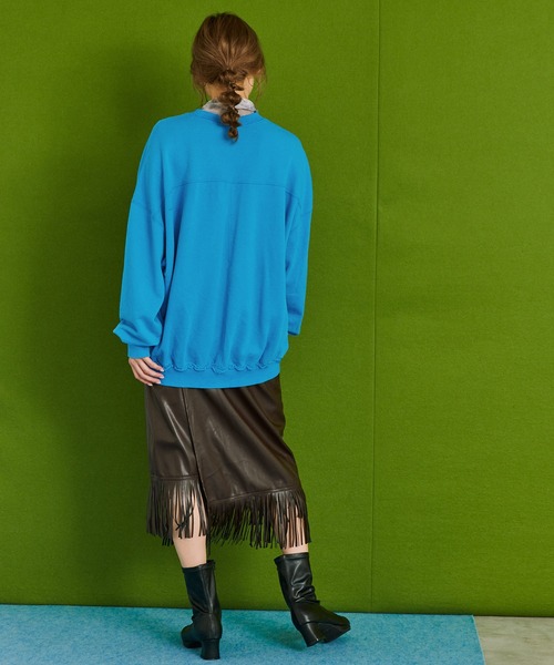 byYOUANCE（バイユアンス）の「アウトリンキングカラースウェット（スウェット・レディース・ブルー/オレンジ/パープル/グリーン/ピンク/グリーン系その他・FREE）」の14枚目の写真