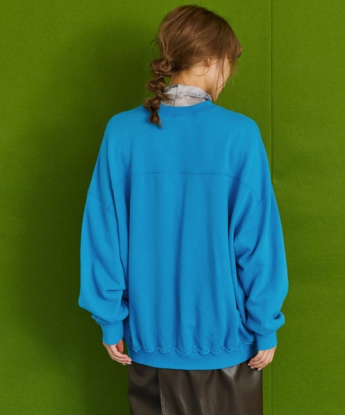 byYOUANCE（バイユアンス）の「アウトリンキングカラースウェット（スウェット・レディース・ブルー/オレンジ/パープル/グリーン/ピンク/グリーン系その他・FREE）」の18枚目の写真