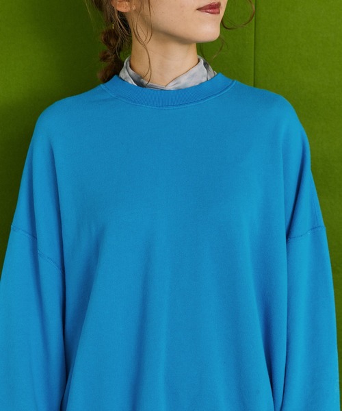 byYOUANCE（バイユアンス）の「アウトリンキングカラースウェット（スウェット・レディース・ブルー/オレンジ/パープル/グリーン/ピンク/グリーン系その他・FREE）」の19枚目の写真