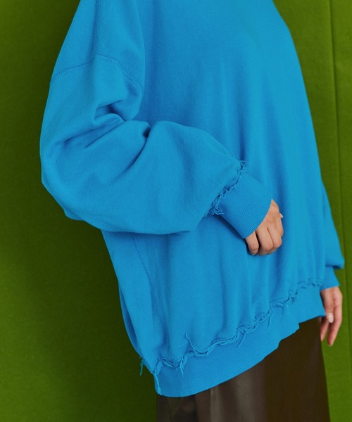 byYOUANCE（バイユアンス）の「アウトリンキングカラースウェット（スウェット・レディース・ブルー/オレンジ/パープル/グリーン/ピンク/グリーン系その他・FREE）」の20枚目の写真