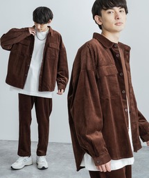 セットアップ コーデュロイCPOシャツビックジャケット&バルーンシルエットワイドテーパードパンツ