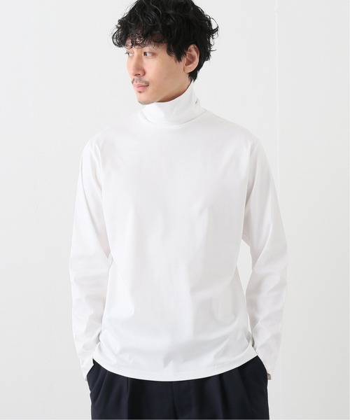 417 EDIFICE（フォーワンセブンエディフィス）の「ライトスムース タートルネックロングスリーブ（Tシャツ/カットソー・メンズ・ホワイト/ブラック/ベージュ/ネイビー・SMALL/MEDIUM/LARGE/X-LARGE）」の2枚目の写真