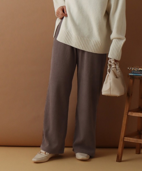 libelle more（リベル モア）の「フリースイージーパンツ（その他パンツ・レディース・カーキ/モカ/ブラック/グレイッシュベージュ・M/L）」の4枚目の写真