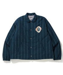TEXT STRIPE RELAXED COACH JACKET M