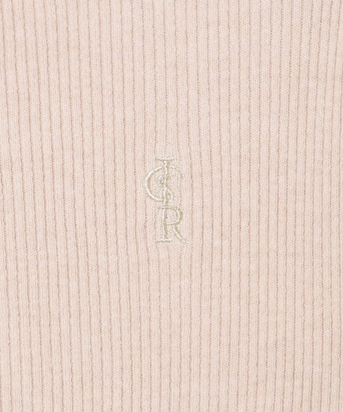 Romansual(ロマンシュアル)の「Romansual/ロゴ刺繍リブタートルニット(ニット/セーター・レディース・ブラック/ベージュ・FREE)」の7枚目の写真