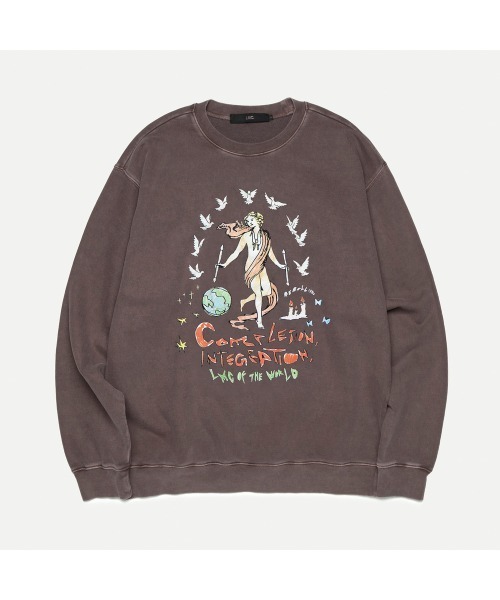 LMCの「LMC OVERDYED PEACE STANDARD SWEARSHIRTS(スウェット・メンズ・ブラック/ブラウン・S/M/L/XL)」の2枚目の写真