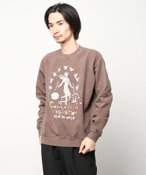 LMCの「LMC OVERDYED PEACE STANDARD SWEARSHIRTS(スウェット・メンズ・ブラック/ブラウン・S/M/L/XL)」の6枚目の写真