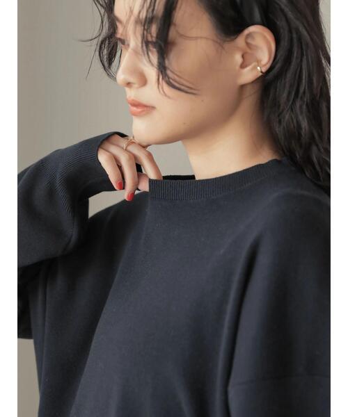 AMERICAN HOLIC(アメリカンホリック)の「SET コクーンニットプルオーバー+フレアスカート(ニット/セーター・レディース・ライトグレー/ダークネイビー・M/L)」の11枚目の写真