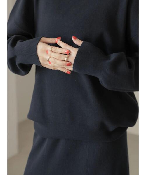 AMERICAN HOLIC(アメリカンホリック)の「SET コクーンニットプルオーバー+フレアスカート(ニット/セーター・レディース・ライトグレー/ダークネイビー・M/L)」の12枚目の写真