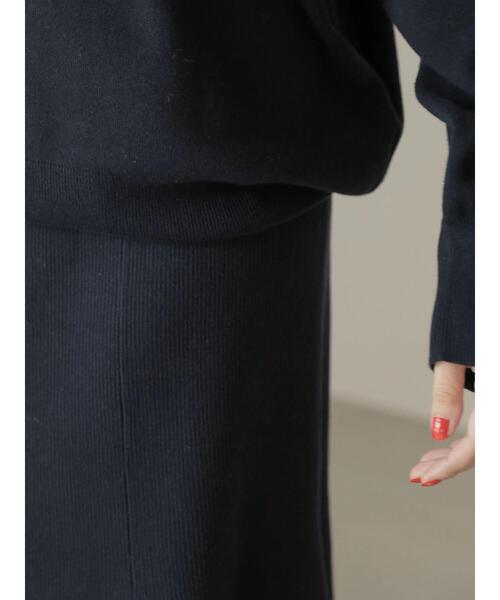 AMERICAN HOLIC(アメリカンホリック)の「SET コクーンニットプルオーバー+フレアスカート(ニット/セーター・レディース・ライトグレー/ダークネイビー・M/L)」の13枚目の写真