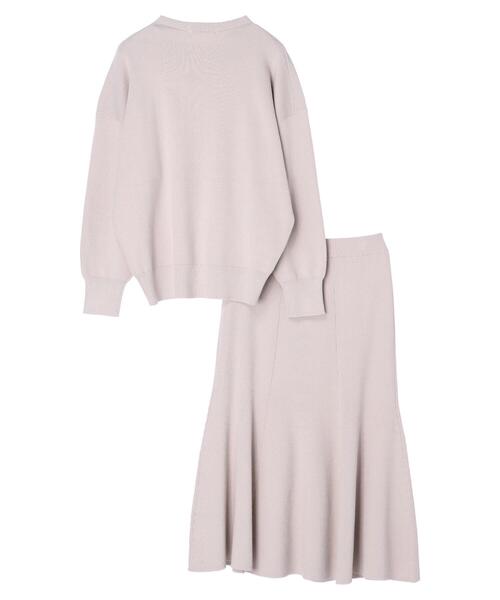 AMERICAN HOLIC(アメリカンホリック)の「SET コクーンニットプルオーバー+フレアスカート(ニット/セーター・レディース・ライトグレー/ダークネイビー・M/L)」の18枚目の写真