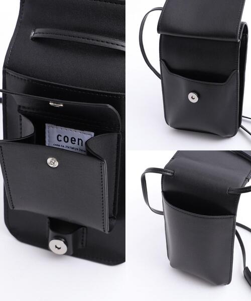 coen(コーエン)の「マルチミニショルダーバッグ(ショルダーバッグ・レディース・ブラック/オフホワイト・FREE)」の14枚目の写真