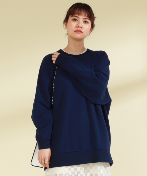 Ray BEAMS(レイビームス)の「PENNEY'S × Ray BEAMS / 別注 バックオープン スウェット(スウェット・レディース・ネイビー/オフホワイト・ONE SIZE)」の17枚目の写真