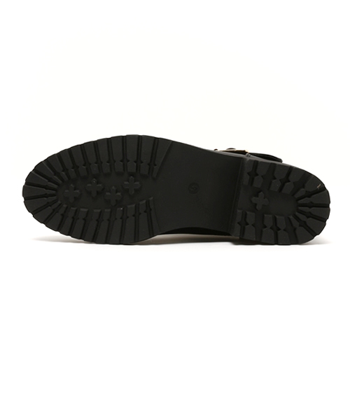 Heather（ヘザー）の「エンジニアショートブーツ  557894（ブーツ・レディース・ブラック/ベージュ・MEDIUM/LARGE）」の4枚目の写真