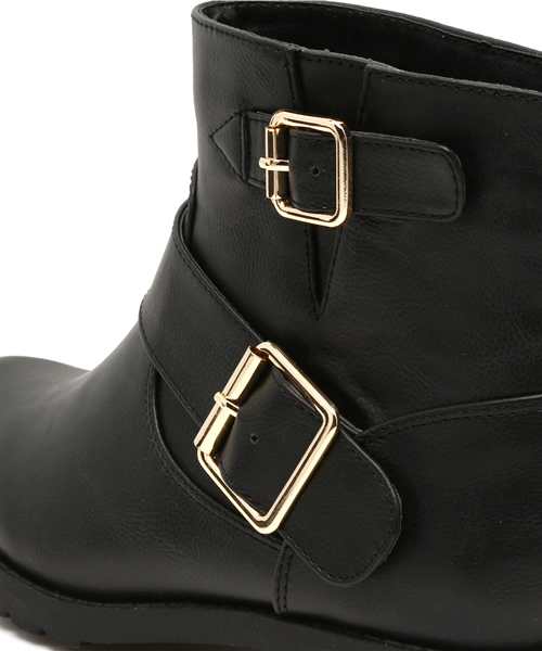 Heather（ヘザー）の「エンジニアショートブーツ  557894（ブーツ・レディース・ブラック/ベージュ・MEDIUM/LARGE）」の8枚目の写真