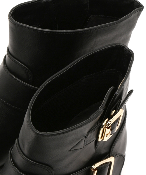 Heather（ヘザー）の「エンジニアショートブーツ  557894（ブーツ・レディース・ブラック/ベージュ・MEDIUM/LARGE）」の9枚目の写真