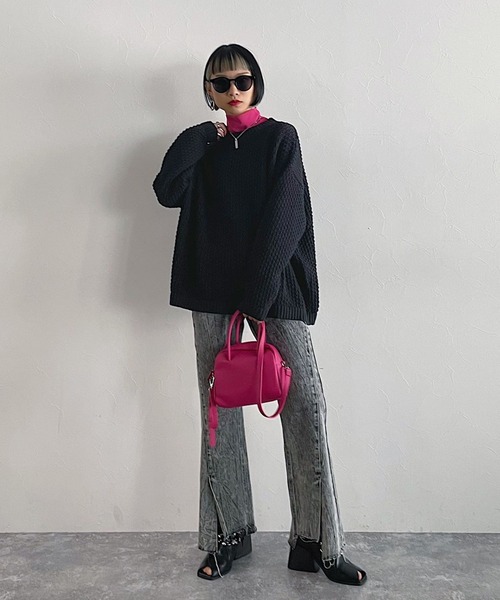 PAGEBOY（ページボーイ）の「リングアミルーズニット（ニット/セーター・レディース・ブラック/オフホワイト/ブルー/ベージュ系その他・FREE）」の19枚目の写真