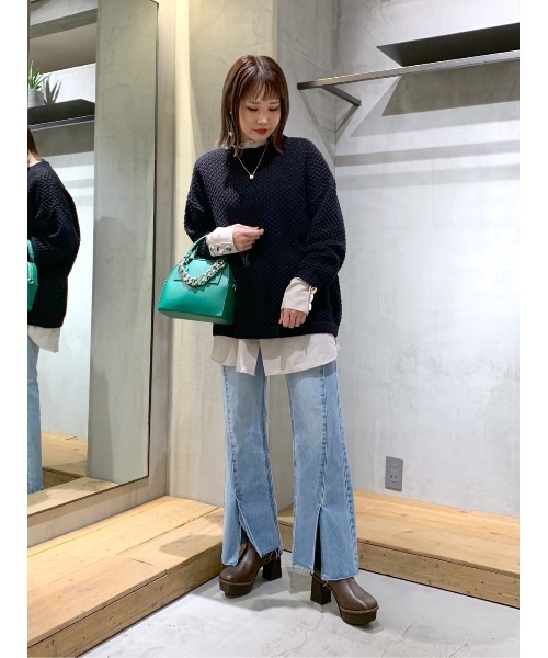 PAGEBOY（ページボーイ）の「リングアミルーズニット（ニット/セーター・レディース・ブラック/オフホワイト/ブルー/ベージュ系その他・FREE）」の11枚目の写真