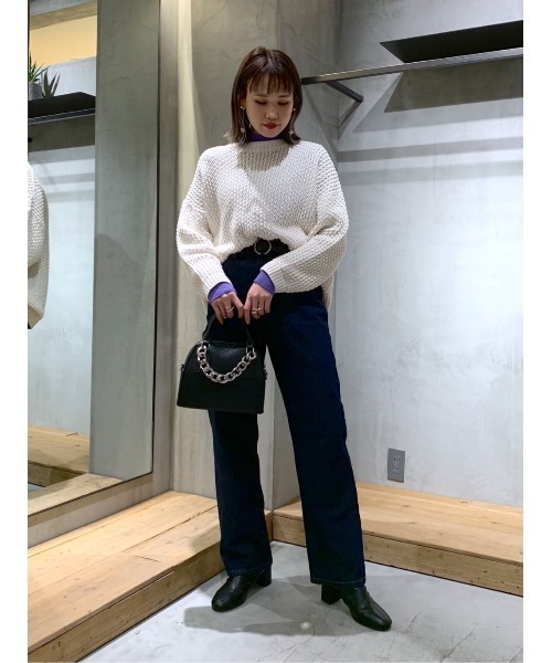 PAGEBOY（ページボーイ）の「リングアミルーズニット（ニット/セーター・レディース・ブラック/オフホワイト/ブルー/ベージュ系その他・FREE）」の6枚目の写真