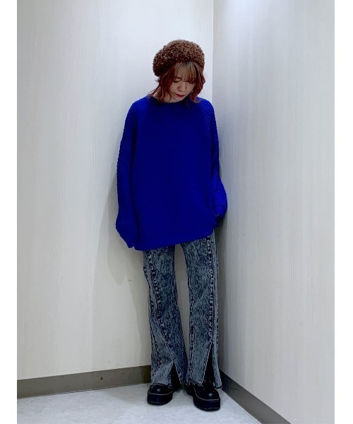 PAGEBOY（ページボーイ）の「リングアミルーズニット（ニット/セーター・レディース・ブラック/オフホワイト/ブルー/ベージュ系その他・FREE）」の14枚目の写真