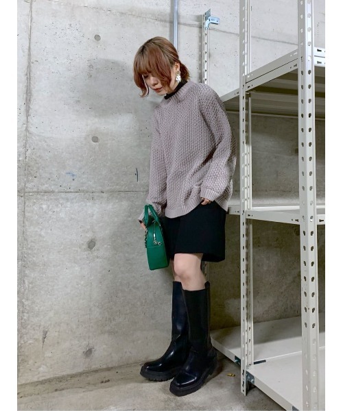 PAGEBOY（ページボーイ）の「リングアミルーズニット（ニット/セーター・レディース・ブラック/オフホワイト/ブルー/ベージュ系その他・FREE）」の12枚目の写真