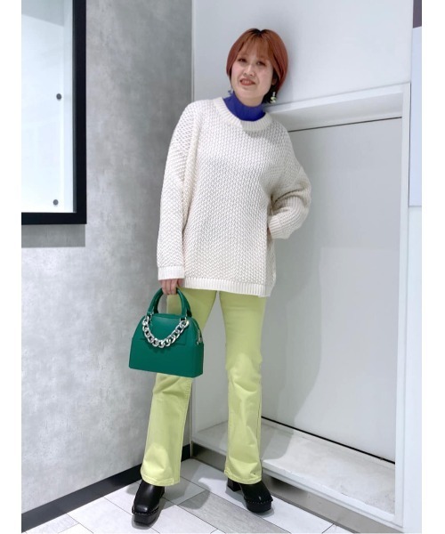 PAGEBOY（ページボーイ）の「リングアミルーズニット（ニット/セーター・レディース・ブラック/オフホワイト/ブルー/ベージュ系その他・FREE）」の9枚目の写真