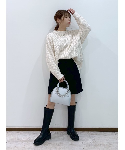 PAGEBOY（ページボーイ）の「リングアミルーズニット（ニット/セーター・レディース・ブラック/オフホワイト/ブルー/ベージュ系その他・FREE）」の7枚目の写真