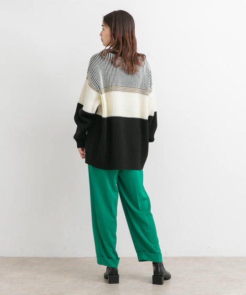 KBF（ケイビーエフ）の「マルチボーダーニット（ニット/セーター・レディース・ブラック系その他/ベージュ系その他/グリーン系その他・ONE）」の22枚目の写真