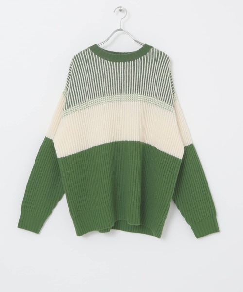 KBF（ケイビーエフ）の「マルチボーダーニット（ニット/セーター・レディース・ブラック系その他/ベージュ系その他/グリーン系その他・ONE）」の19枚目の写真