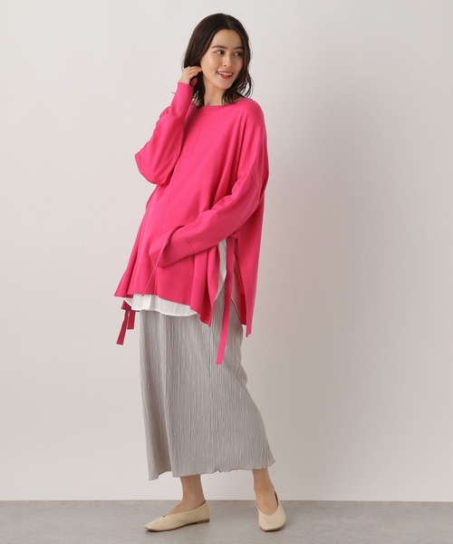 LEPSIM（レプシィム）の「マタニティ／サイドタイニットポンチョ　257136（マタニティウェア/グッズ・レディース・グリーン/グレイッシュベージュ/ピンク・FREE）」の15枚目の写真