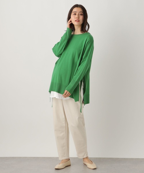 LEPSIM（レプシィム）の「マタニティ／サイドタイニットポンチョ　257136（マタニティウェア/グッズ・レディース・グリーン/グレイッシュベージュ/ピンク・FREE）」の6枚目の写真