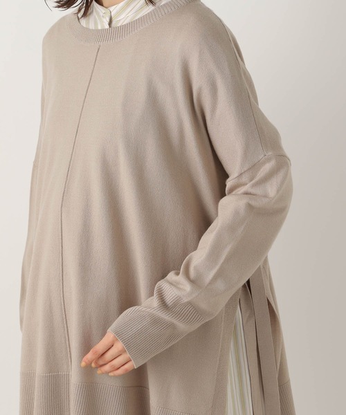 LEPSIM（レプシィム）の「マタニティ／サイドタイニットポンチョ　257136（マタニティウェア/グッズ・レディース・グリーン/グレイッシュベージュ/ピンク・FREE）」の12枚目の写真