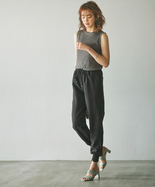 GeeRA（ジーラ）の「楽ちんストレッチきれい見えジョガーパンツ（その他パンツ・レディース・ブラック/ブルー/モカ・MEDIUM/LARGE/X-LARGE）」の21枚目の写真