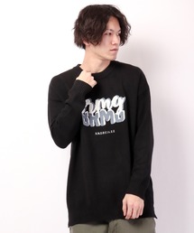 オーバーサイズ ロゴニット