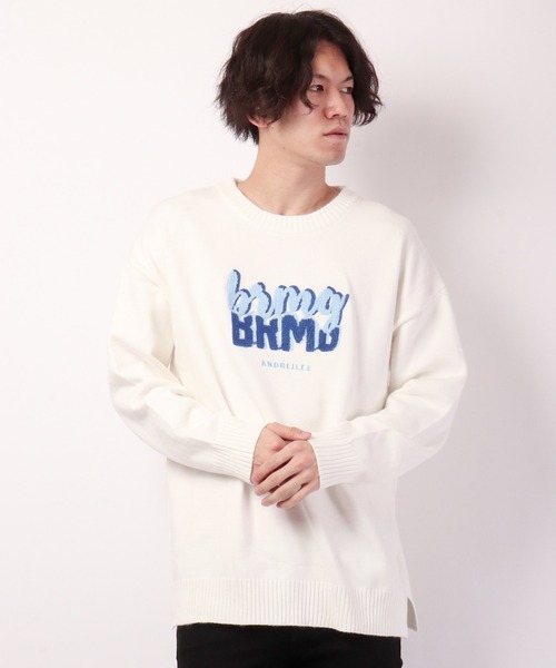 FUNALIVE（ファンアライブ）の「オーバーサイズ　ロゴニット（ニット/セーター・メンズ・ブラック/ホワイト・M/L）」の10枚目の写真