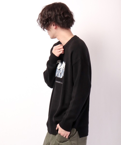 FUNALIVE（ファンアライブ）の「オーバーサイズ　ロゴニット（ニット/セーター・メンズ・ブラック/ホワイト・M/L）」の17枚目の写真